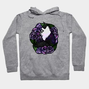 Tuxedo Cat Roses Hoodie